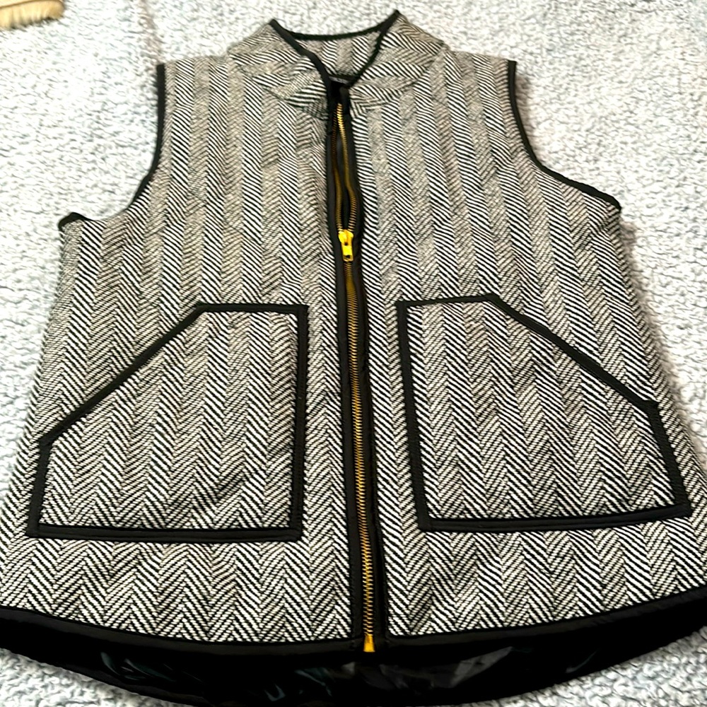 Quilted herringbone vest